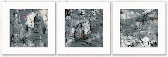 Abstract Composition Collection 11 - 3 Abstract Paintings by Kathy Morton Stanion