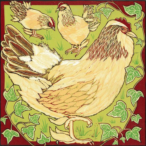 Hens and Ivy by Marian Carter