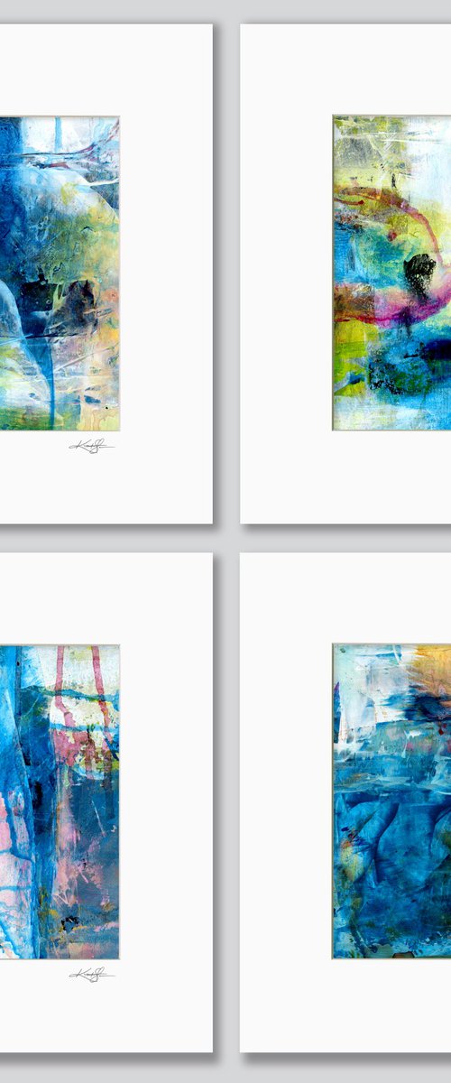 Color Poetry Collection 2 - 4 Abstract Paintings by Kathy Morton Stanion