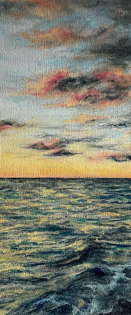 Sunset Over the Sea by Valentina Ash