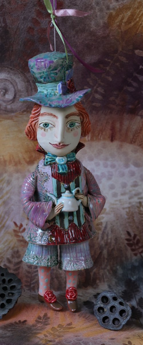 From the Alice in Wonderland. The Hatter.  Wall sculpture by Elya Yalonetski by Elya Yalonetski