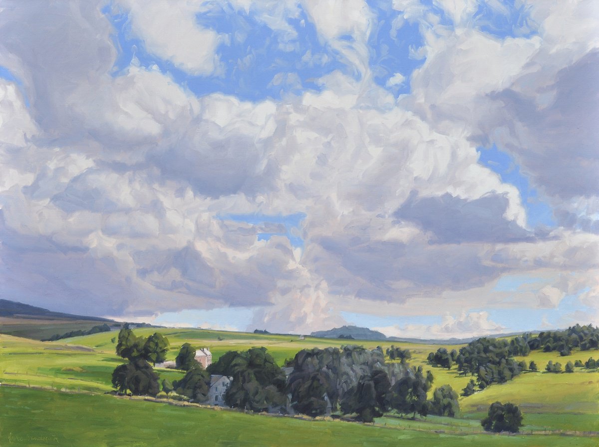 Summer Clouds Over The Massif Du Mezenc By Anne Baudequin, 51 X 38, Artwork For Sale On Artfinder