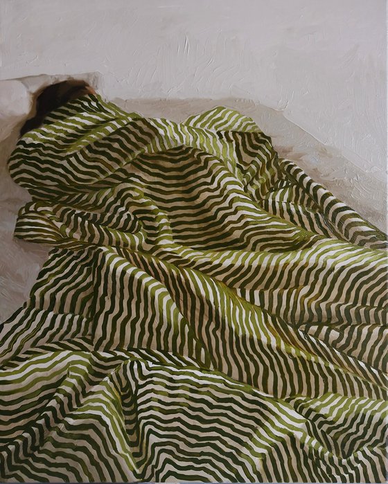 "Blanket" Girl wrapped in a warm blanket