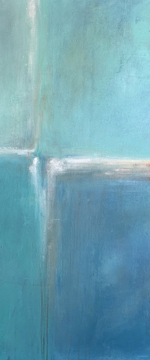 Spa Daze - Color Block Abstract Painting by Elizabeth Moran