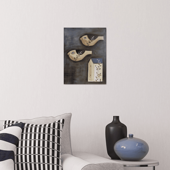 The birds and the house