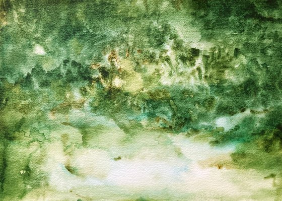 Caverna - green abstract