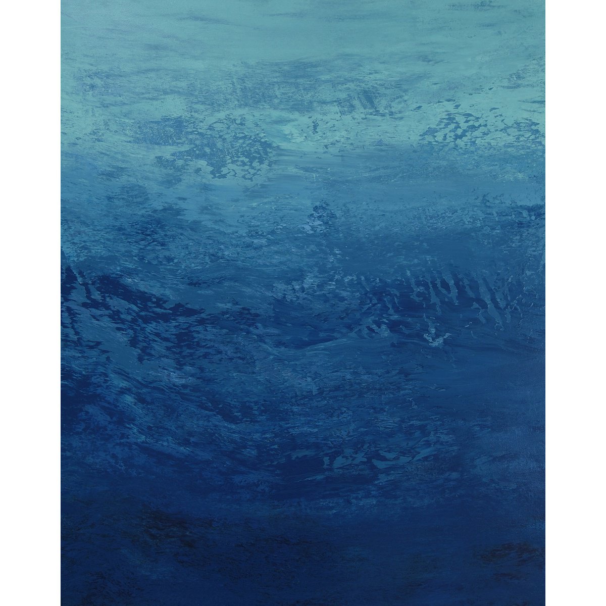 Smoky Blues - Modern Color Field Abstract Acrylic painting by Suzanne ...