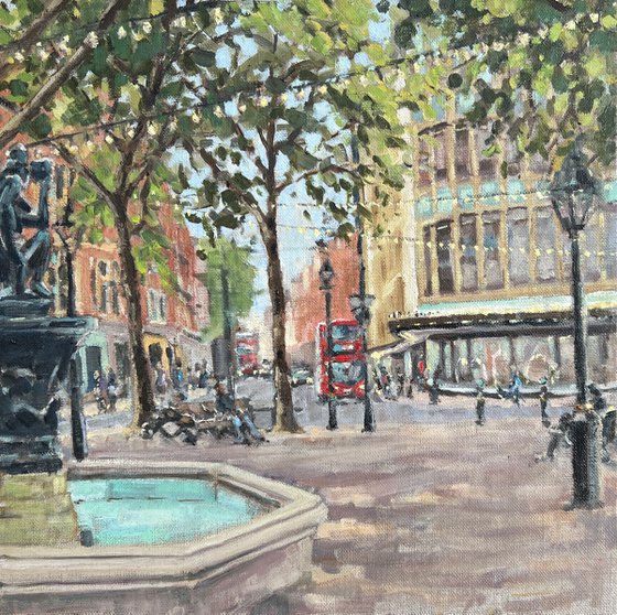 Sloane Square, cold spring day