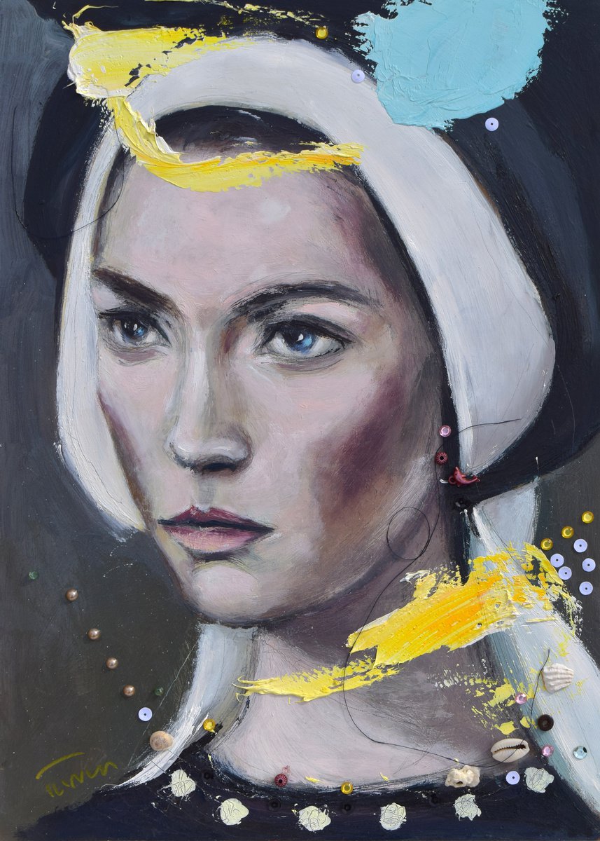 Impressionistic Portrait Painting By Catalin Ilinca, 13 X 18, Sister Marianne, Original Artwork