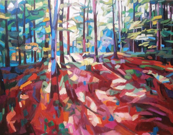 Red Forest / 70 x 55 cm