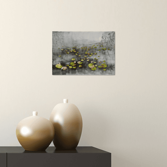 Waterlilies - Original liGHt watercolor painting