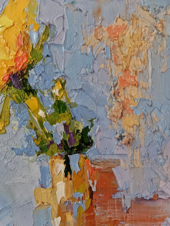 Yellow flowers in vase