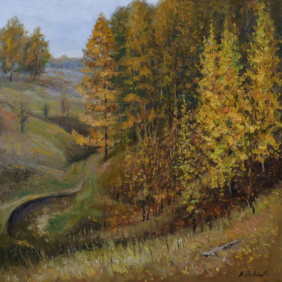 The Autumn Forest - autumn landscape painting
