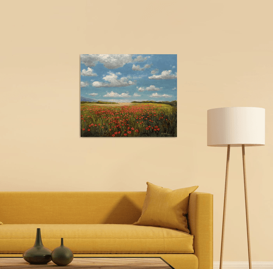 Poppies near the sea