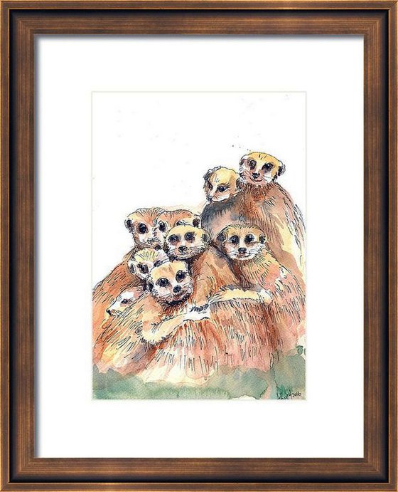 The Huddling Family of Meerkats