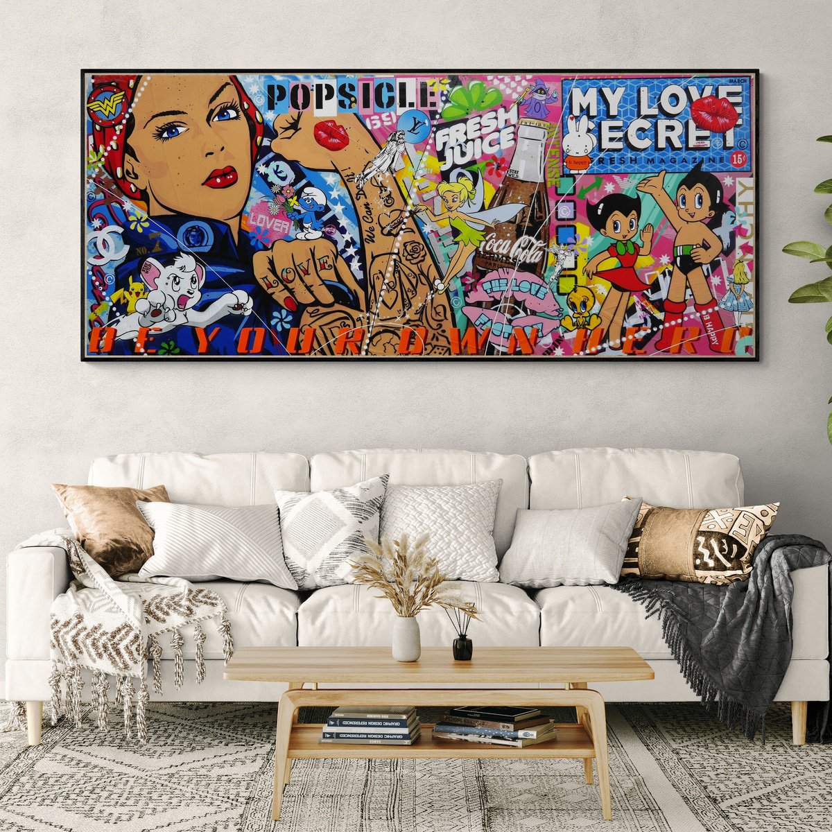 Urban And Pop Painting , Fresh Rosie By Franko, 94 X 39, Artwork For Sale On Artfinder