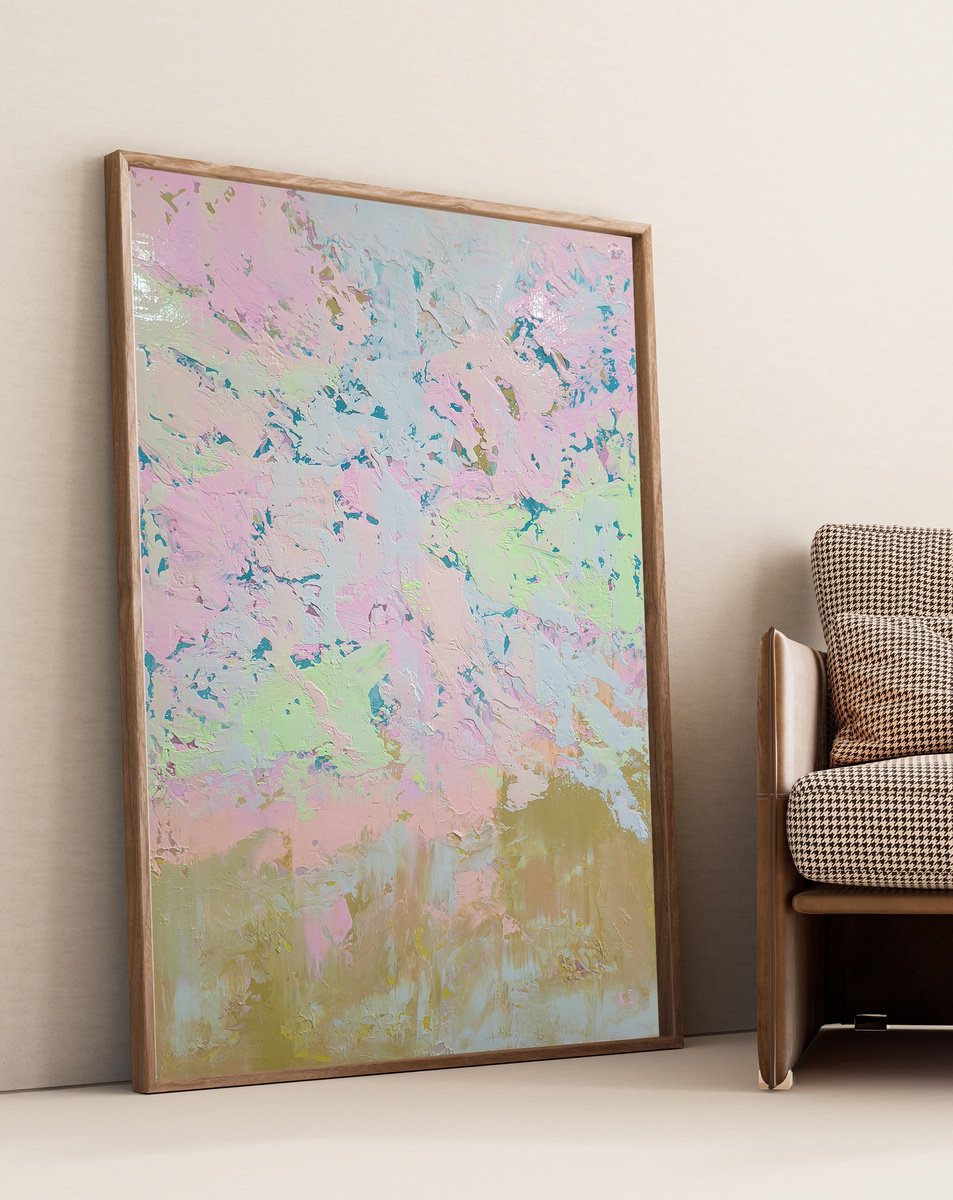 Abstract Acrylic Painting By Alex Senchenko, 39 X 59, Abstract 2523, Original Artwork