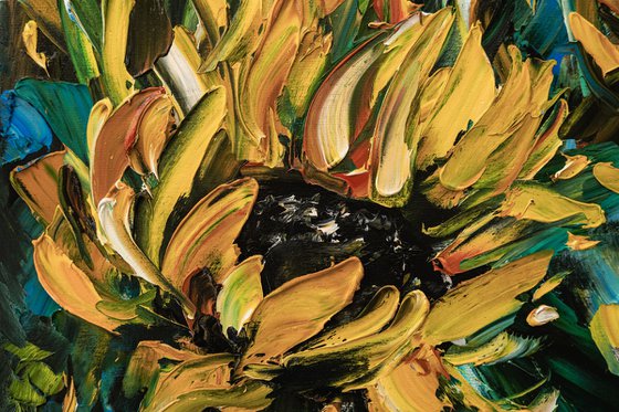 Sunflower Field Oil Painting