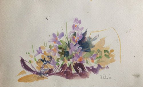 First flowers. Сrocuses. #1 by Irina Bibik-Chkolian