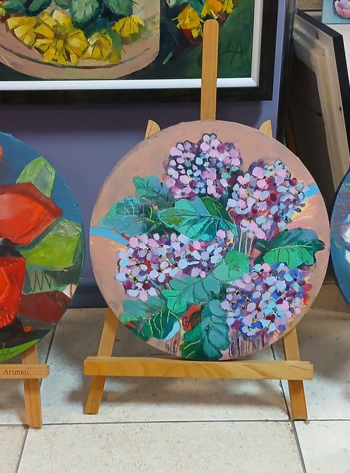 Bright flowers- triptych by Galya Koleva