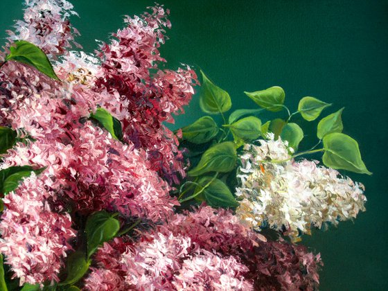 "The smell of lilac",  flowers , still life.