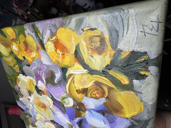 Spring Harmony: Daffodils and Irises