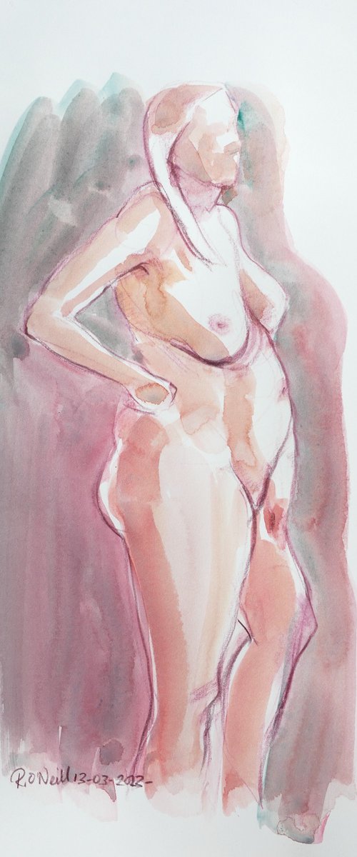 Standing female nude by Rory O’Neill