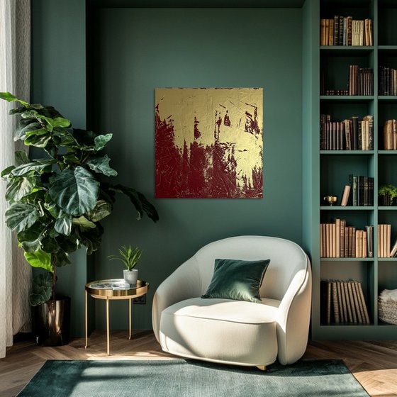 Greengold on red