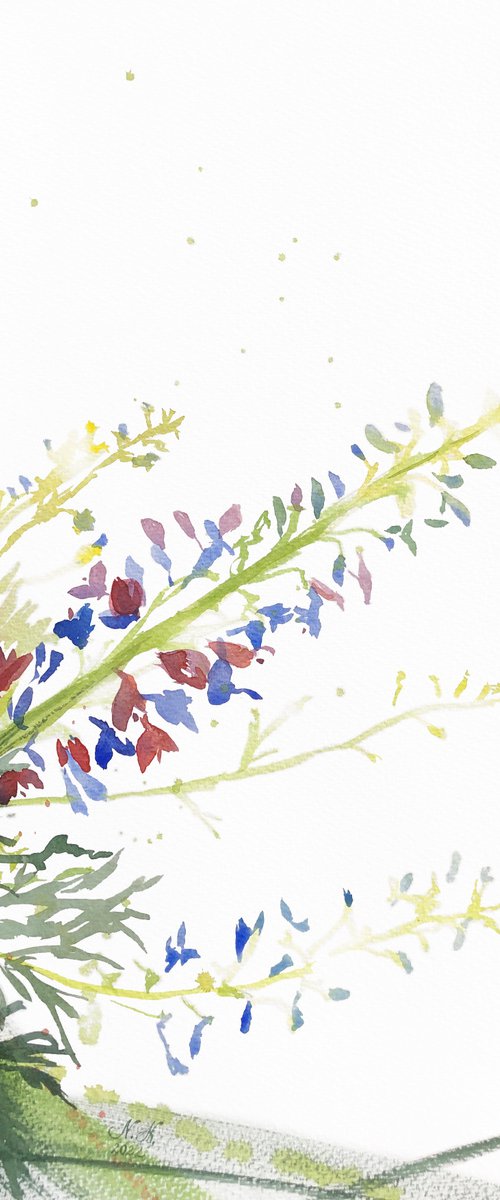 Revival. Floral shades. A series of abstract original watercolors. by Nataliia Kupchyk