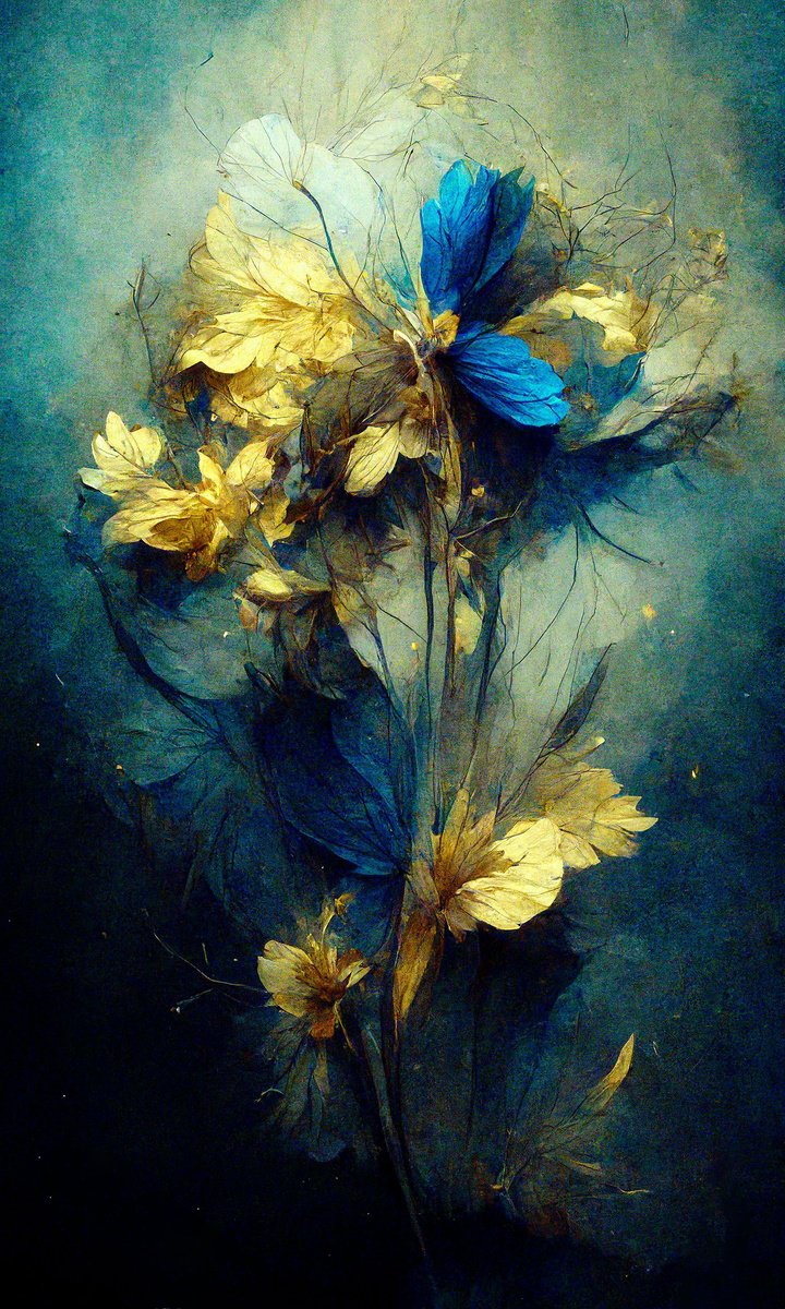 Botanical Painting By Teis Albers, 24 X 39", Floral Decay Xii, Original Artwork