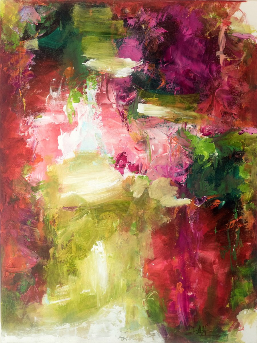 Abstract Acrylic Painting By Davina Nicholas, 30 X 40, Starlight Creation, Original Artwork