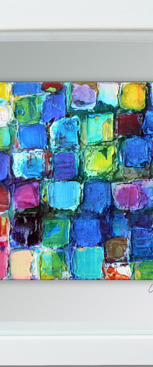 Framed ready to hang original abstract  - Paintbox #1 by Carolynne Coulson