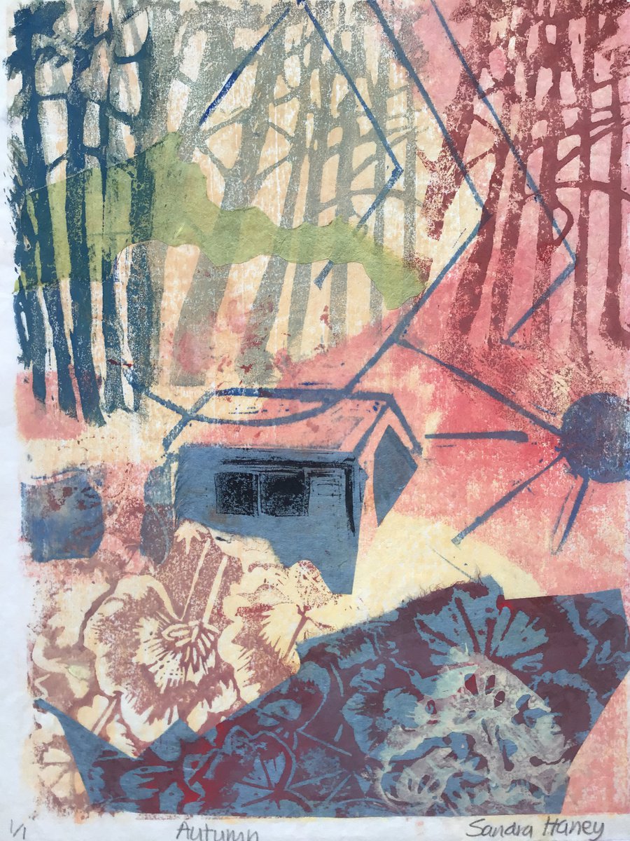 Abstract Limited Edition Print , Autumn By Sandra Haney, 10 X 13, Artwork For Sale On Artfinder