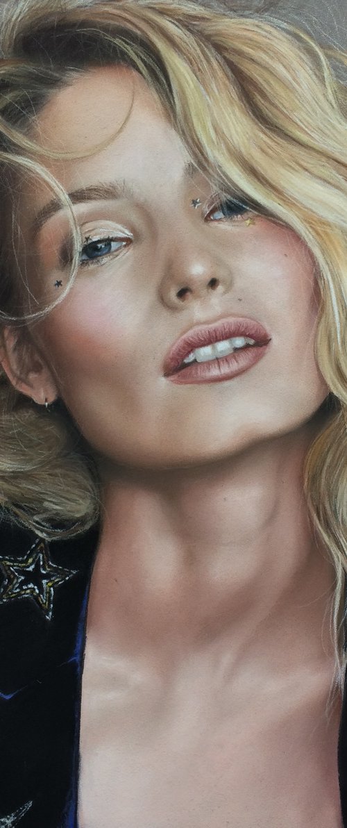 Custom pastel portrait. by Elena Bondarenko