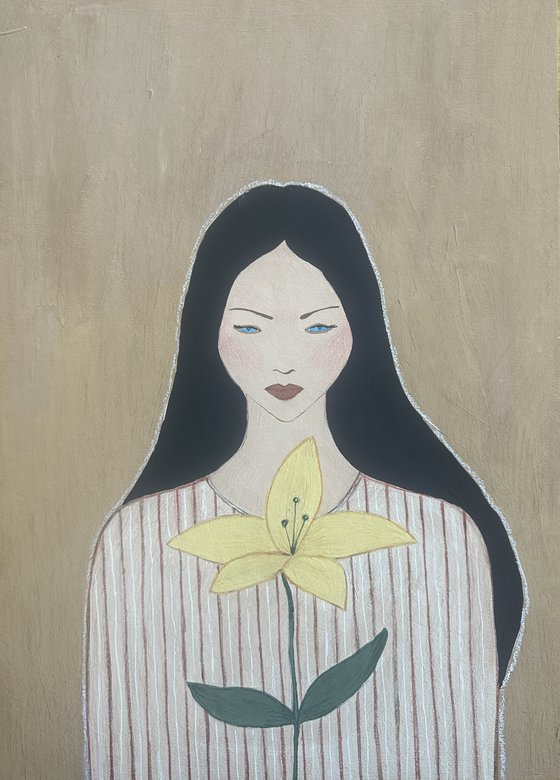 Girl with a flower