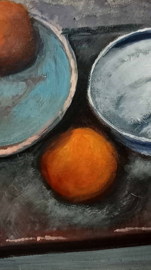 Still life with Oranges by Alan Harris