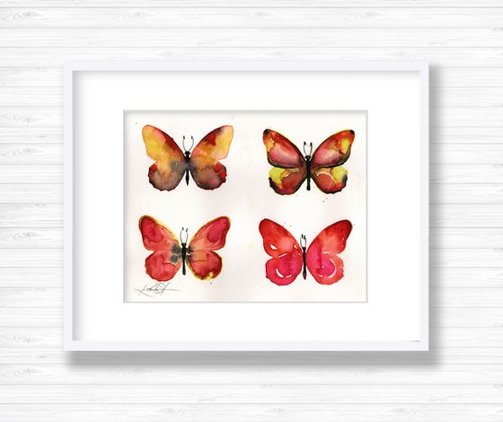 Four Butterflies 3 - Butterfly Art by Kathy Morton Stanion