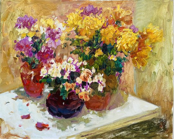 Still life "Colors of summer". Original oil painting