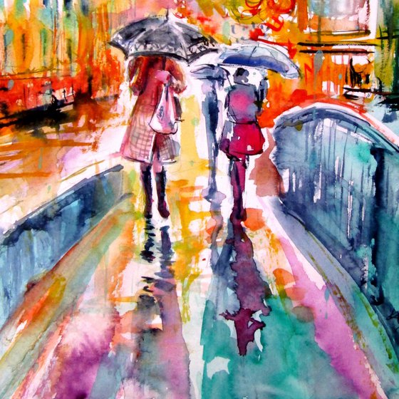 Rain in the city