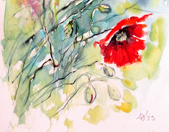 Playful poppy flowers II