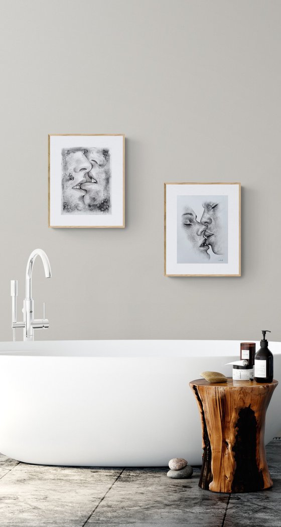 Lovers kissing II