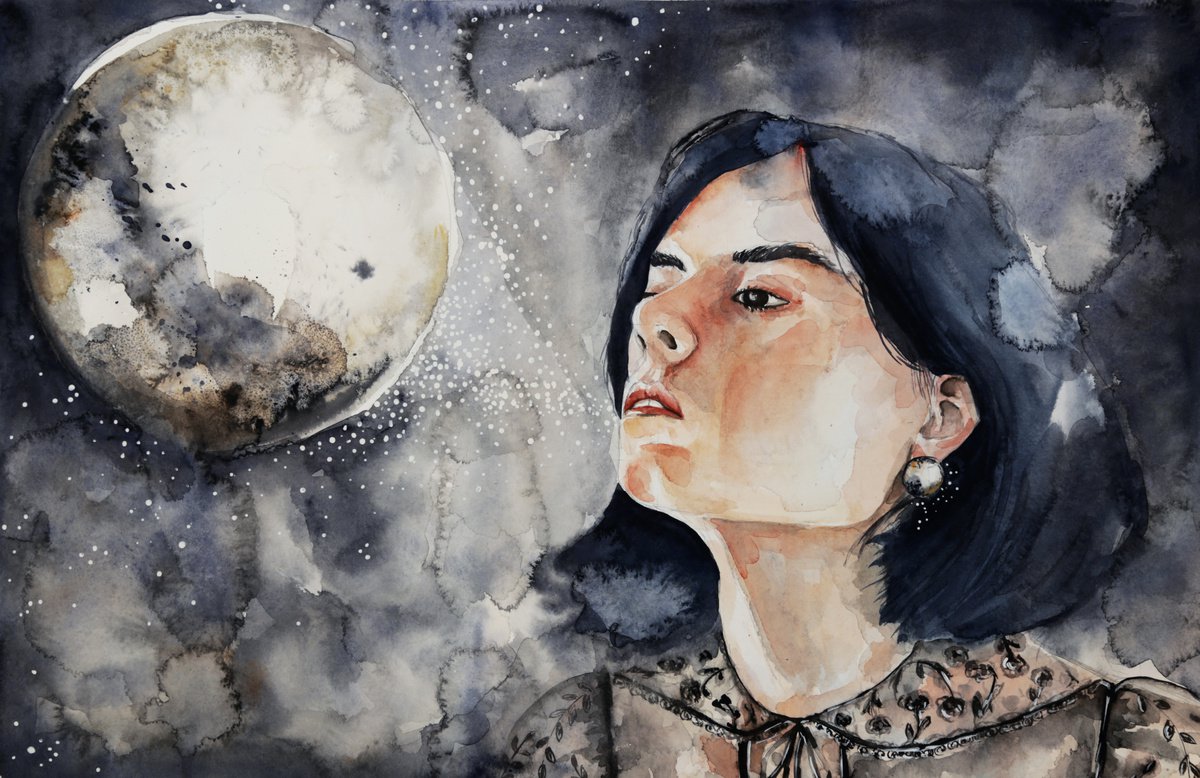 Girl & The Moon by Evgenia Smirnova