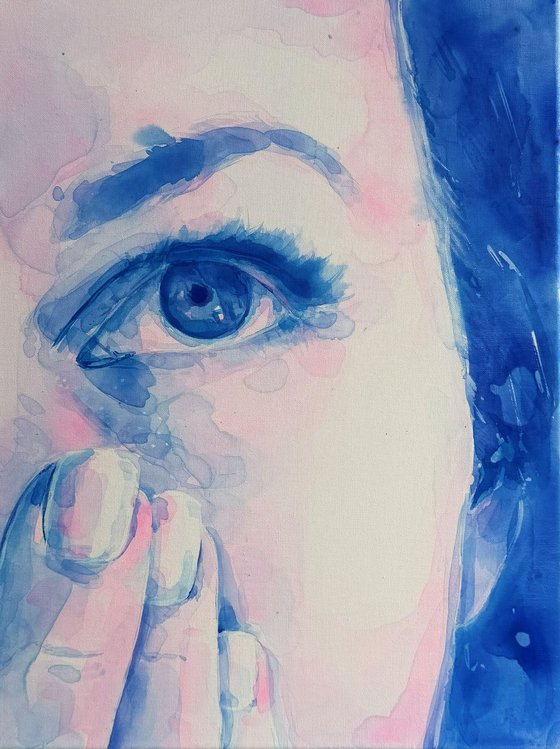 Single visible eye
