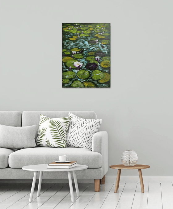 Water Lilies in the Sunlight