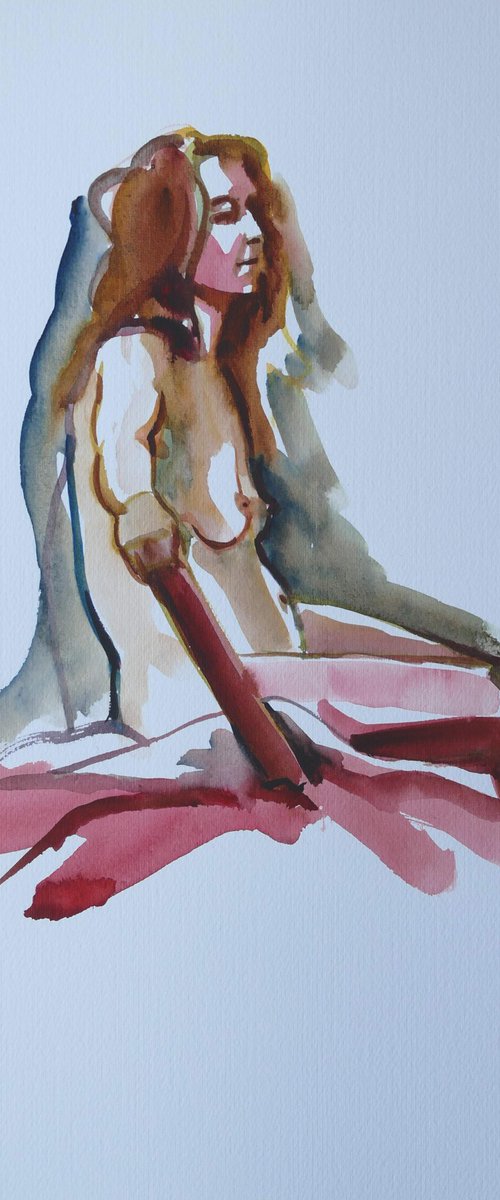 Seated female nude by Rory O’Neill