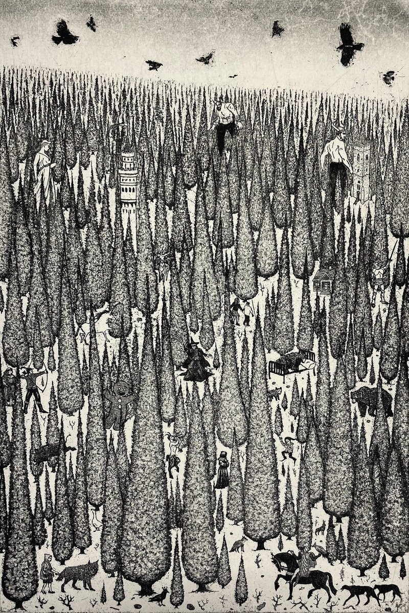 Illustrative Animal Etchings & Engravings By Tim Southall, 13 X 17", Tales Of The Forest, Original Artwork