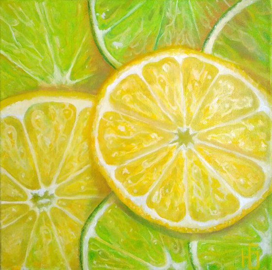 Lemon and lime slices