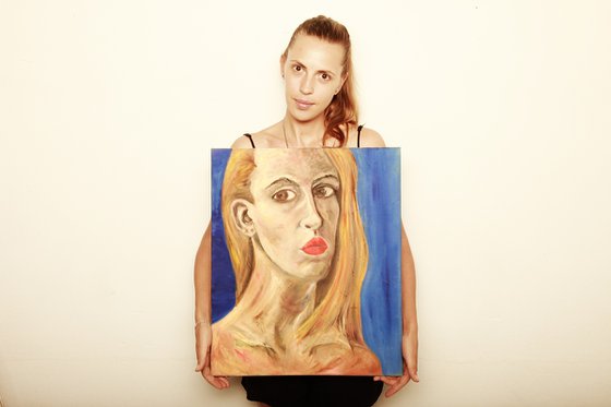 Blue Aura (Self-Portrait)
