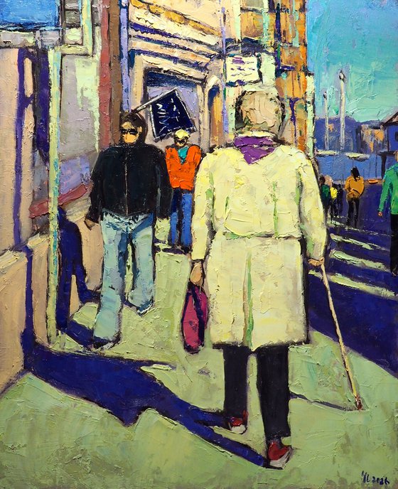 On the corner of the street