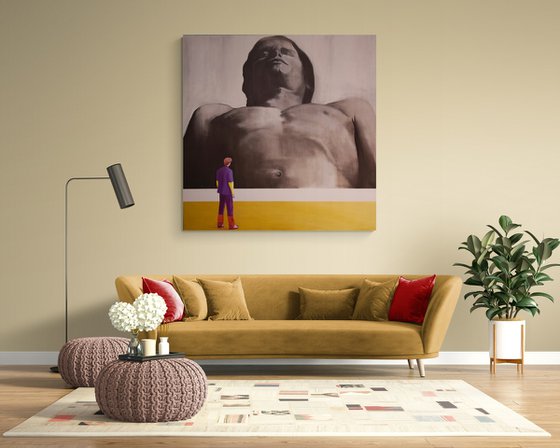 Depicted man